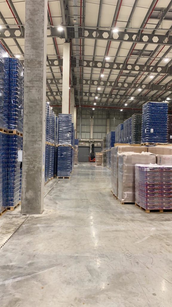 Image of pallet storage in our logistics warehouse